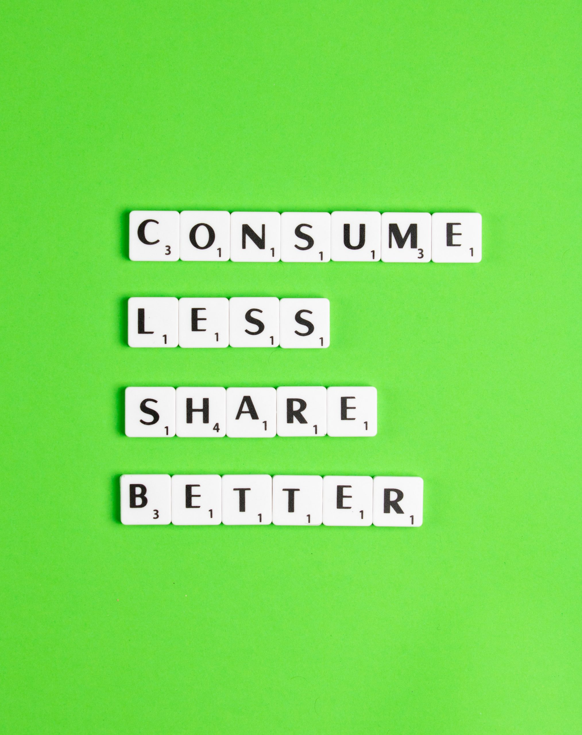 Consume less, share better